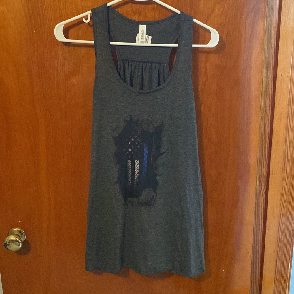 Black Thin Blue Line Police Women’s Tank 2XL